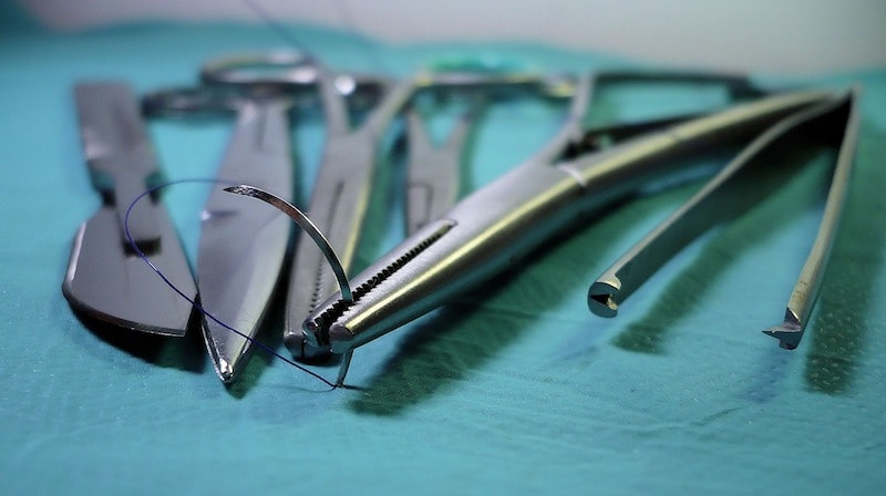 a set of surgical tools