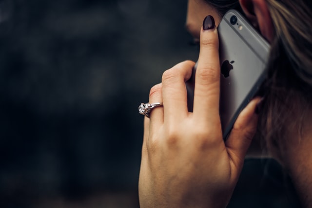 A girl talking on the phone