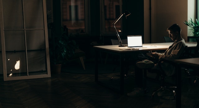 A man working long hours.