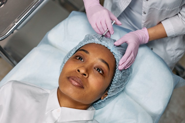 woman having a cosmetic procedure