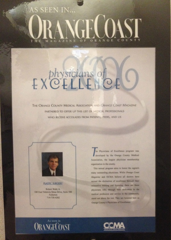 Orange County Medical Association & Orange Coast Magazine Physician of Excellence
