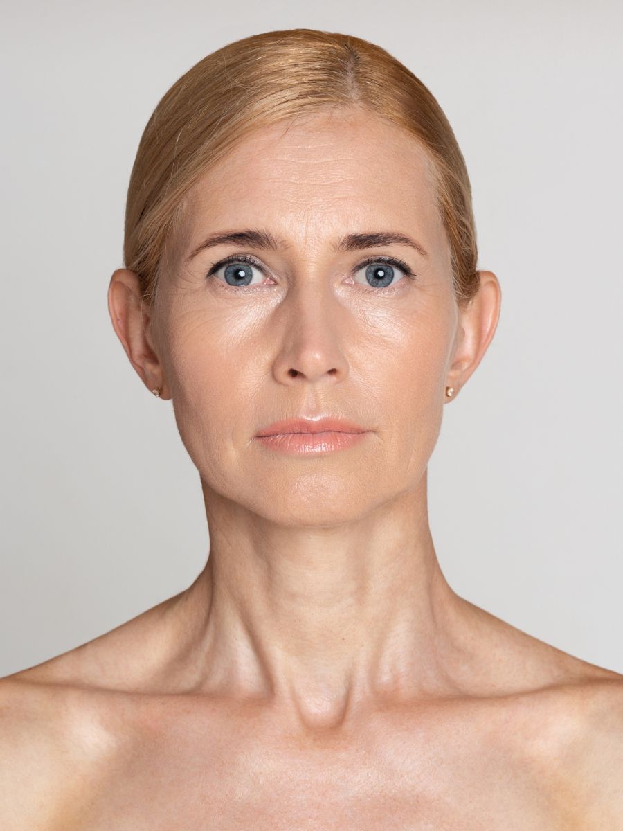 Mature Woman with her hair pulled back